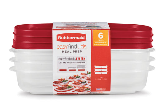 EasyFindLids™ Medium Food Storage Containers, Divided - US 00975