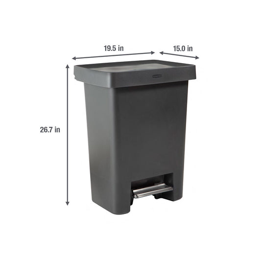 High-Capacity Step-On Trash Can - US 82678