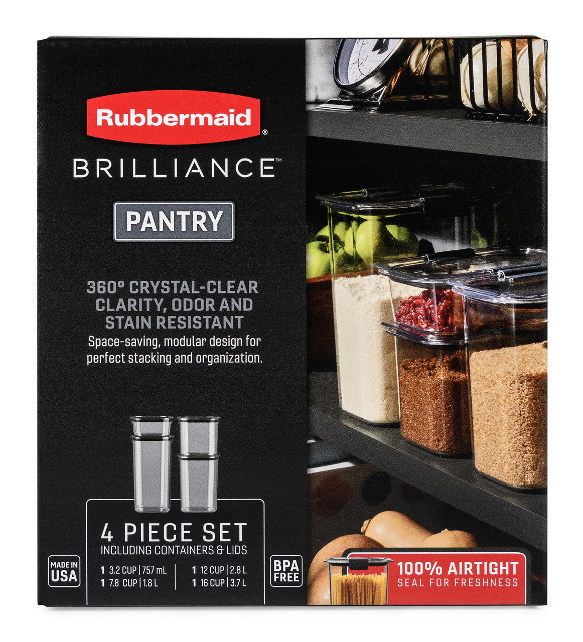 Brilliance™ Pantry Food Storage Container Set, Assorted Sizes - US 07766