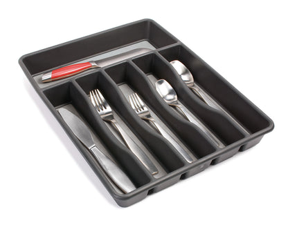 Rubbermaid® No Slip Cutlery Tray, Large, Black - US 86368