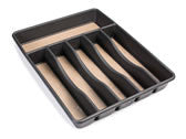 Rubbermaid® No Slip Cutlery Tray, Large, Black - US 86368