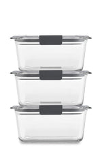 Brilliance™ Glass Food Storage Container, Medium Rectangular Set - US 58144