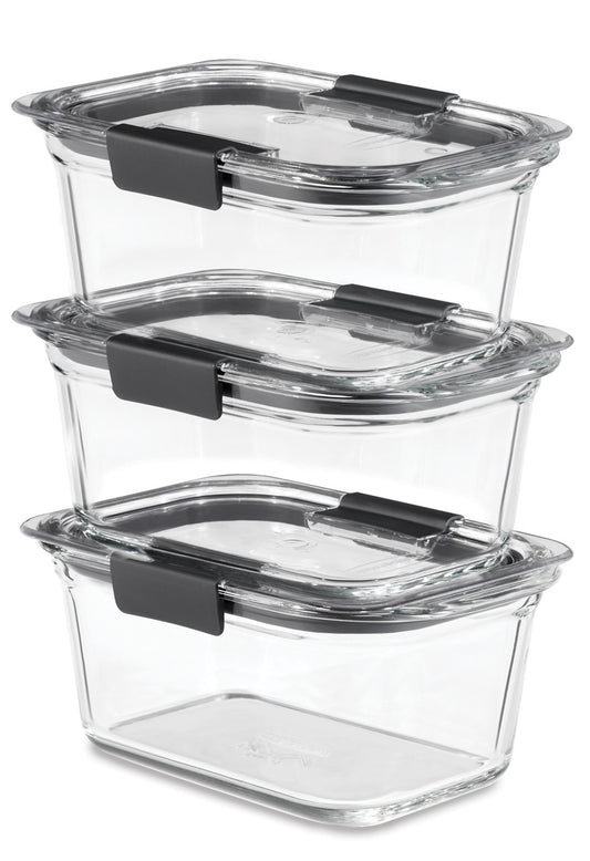 Brilliance™ Glass Food Storage Container, Medium Rectangular Set - US 58144