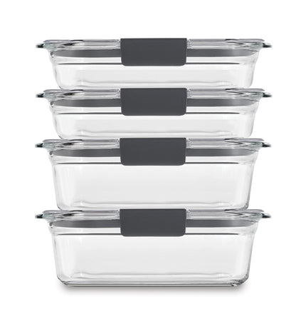 Brilliance™ Glass Food Storage Container, Medium Rectangular Set - US 60545