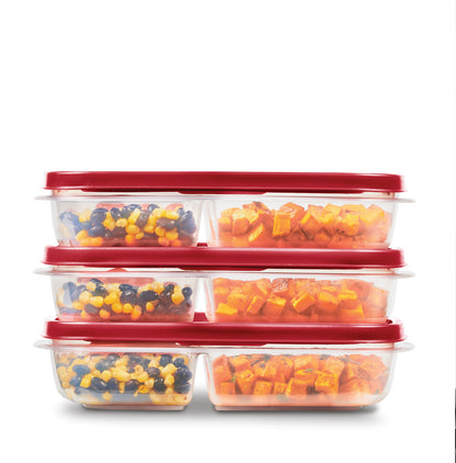 EasyFindLids™ Medium Food Storage Containers, Divided - US 00975