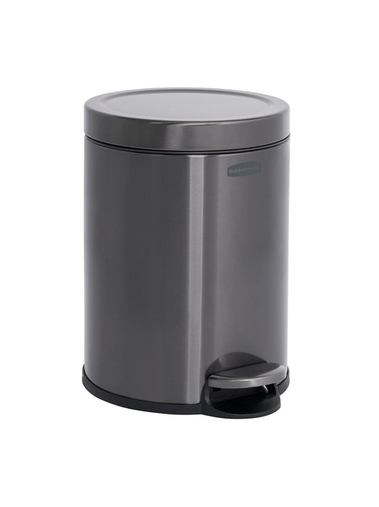 Stainless Steel Round Step-On Trash Can - US 29565
