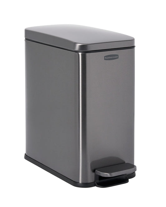 Stainless Steel Slim Step-On Trash Can - US 62910