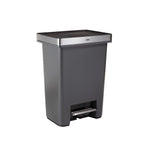 Premier High-Capacity Step-On Trash Can, Charcoal - US 27419