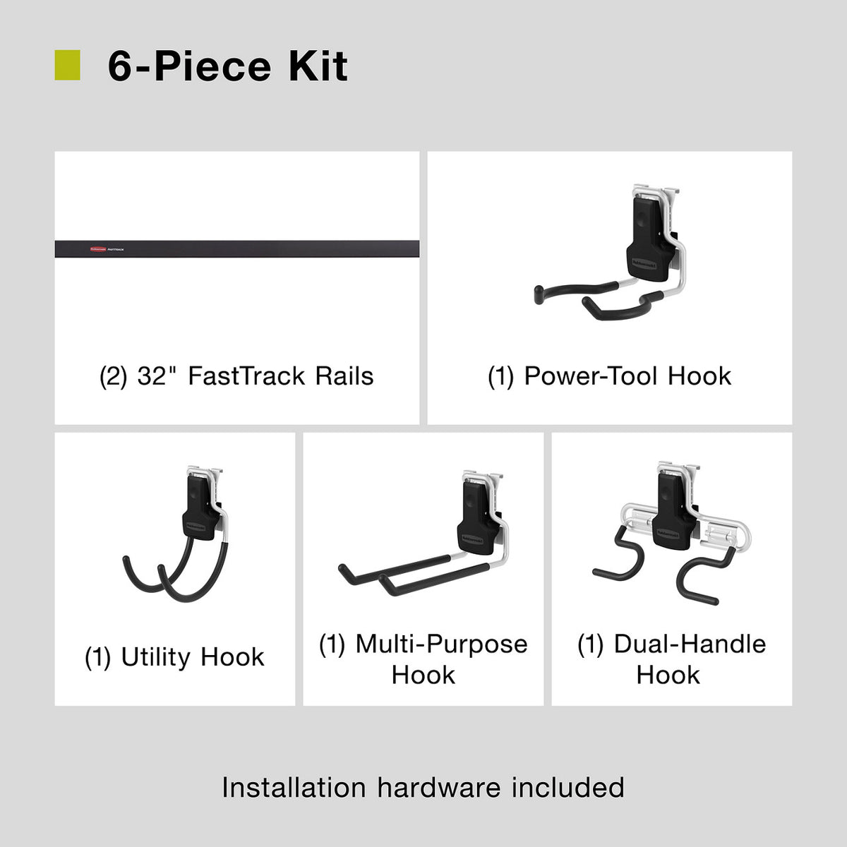FastTrack 6 Piece Outdoor Tool Kit, Garage Organization - US 98389