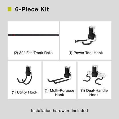 FastTrack 6 Piece Outdoor Tool Kit, Garage Organization - US 98389