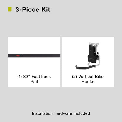 FastTrack 3 Piece Bike Kit, Garage Organization - US 62147