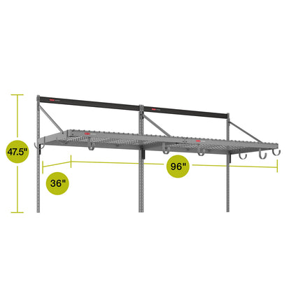FastTrack Overhead Garage Storage System Double Platform, Garage Organization Storage Cabinets, Garage Cabinet, Garage Wall Organizer, 3FT x 8FT - US 20136
