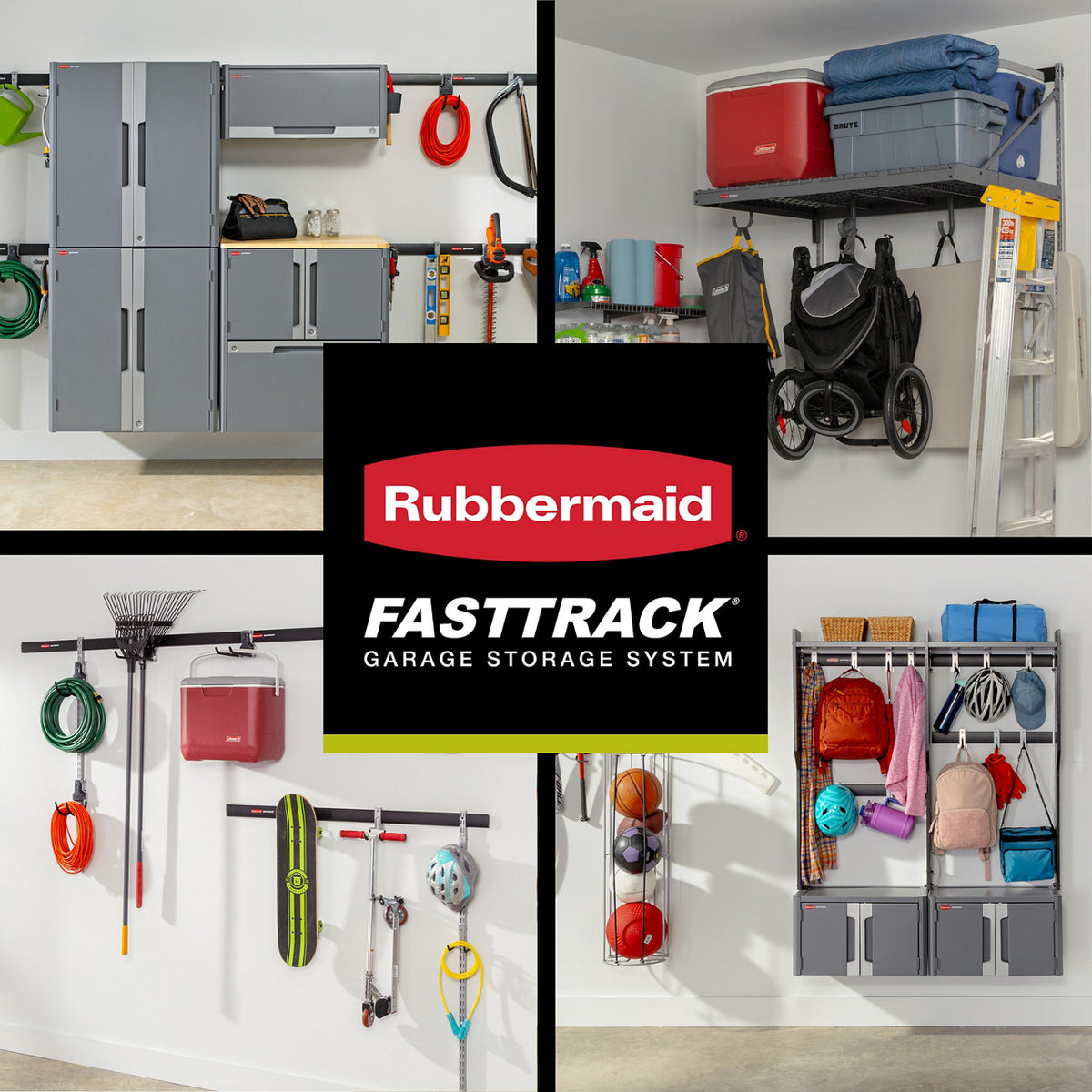 FastTrack Overhead Garage Storage System Double Platform, Garage Organization Storage Cabinets, Garage Cabinet, Garage Wall Organizer, 3FT x 8FT - US 20136