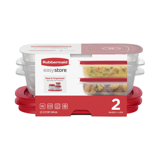 EasyStore Food Storage Containers, 2-pack Rectangle - US 52971