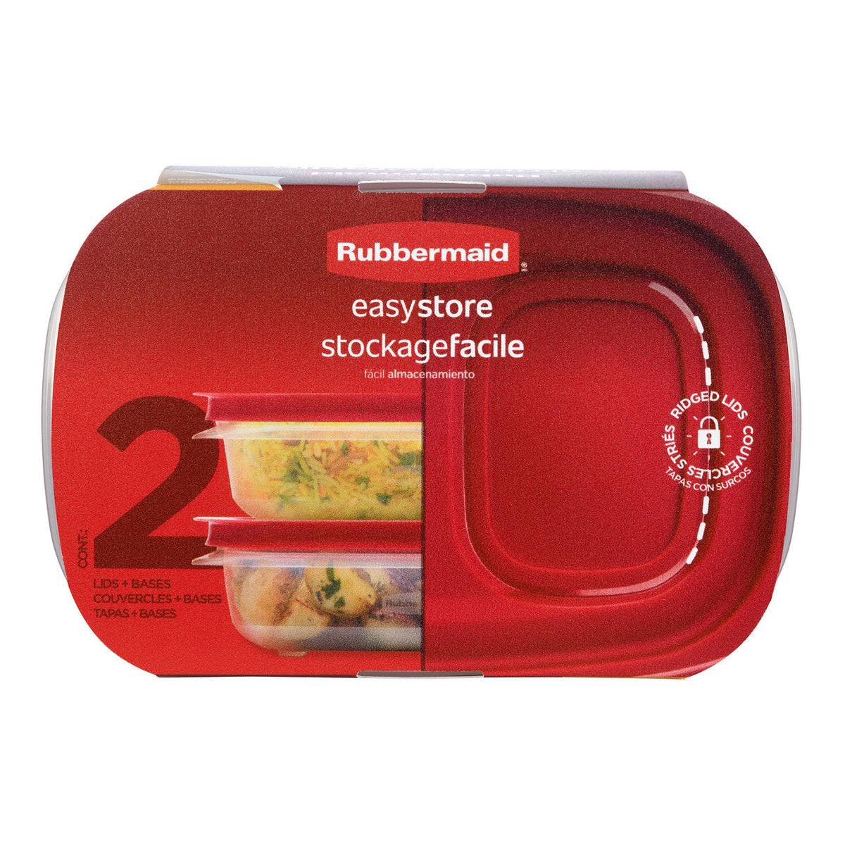 EasyStore Food Storage Containers, 2-pack Rectangle - US 52971