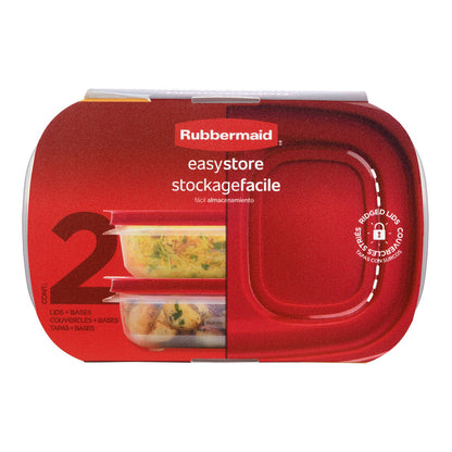 EasyStore Food Storage Containers, 2-pack Rectangle - US 52971