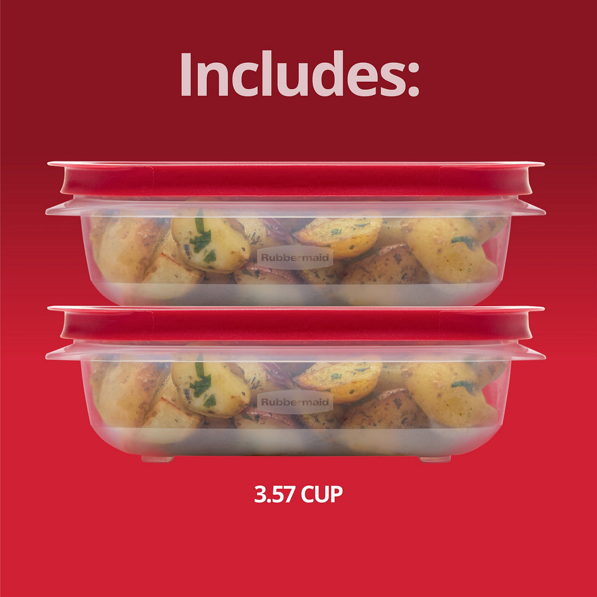 EasyStore Food Storage Containers, 2-pack Rectangle - US 52971