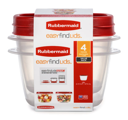EasyFindLids™ Small Food Storage Containers, Square - US 34192