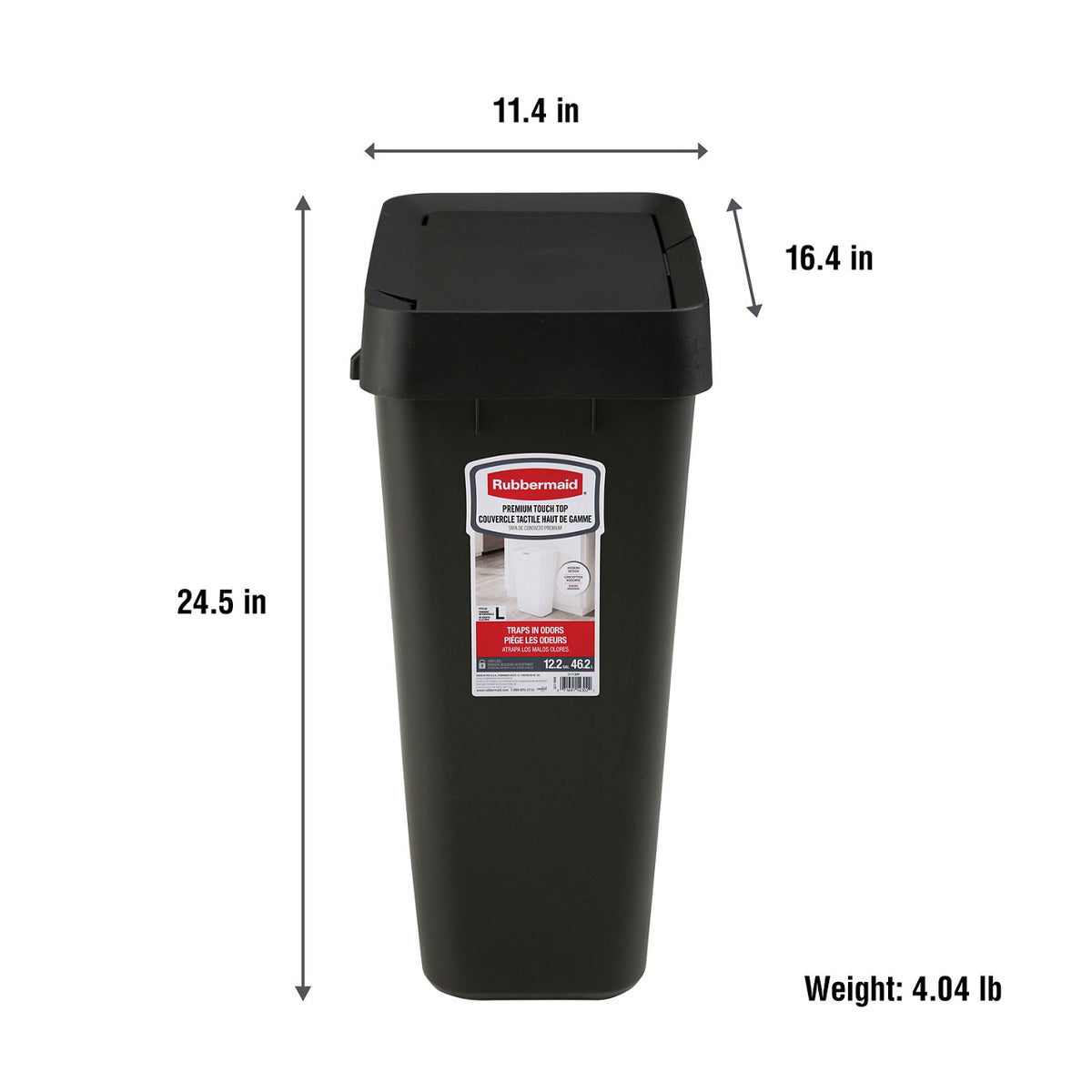 Touch-Top Trash Can - US 96114