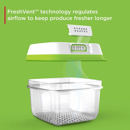 FreshWorks® Produce Saver, Medium Produce Storage Container, Square - US 78893