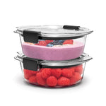 Rubbermaid Brilliance® Round Leak Proof Food Storage Containers, 2.17 cup, 2 Pack - US 82666