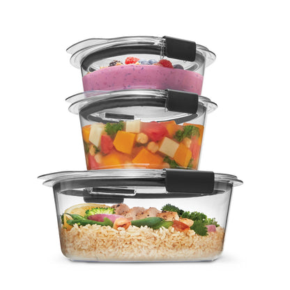 Rubbermaid Brilliance® Round Leak Proof Food Storage Containers, 6 Piece Set - US 00856