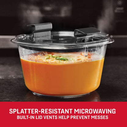Rubbermaid Brilliance® Round and Rectangular Leak Proof Food Storage Containers, 12 Piece Set - US 87977