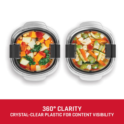 Rubbermaid Brilliance® Round Leak Proof Food Storage Containers, 3.47 cup, 2 Pack - US 23410